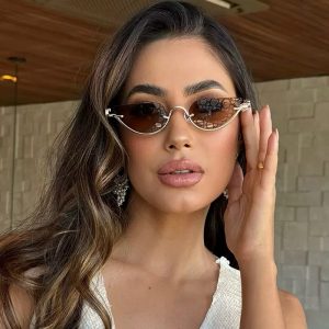 retro fashion half-frame  sunglasses